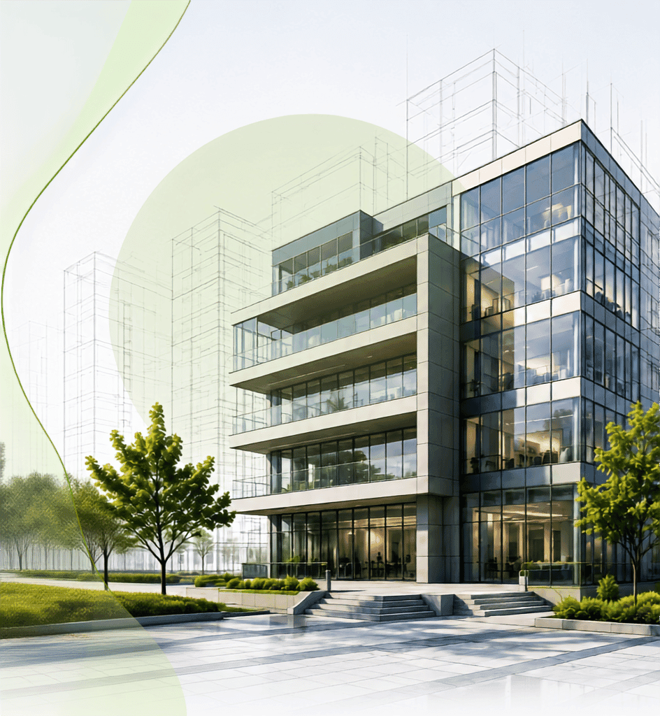 Modern commercial building representing the AECIX mission